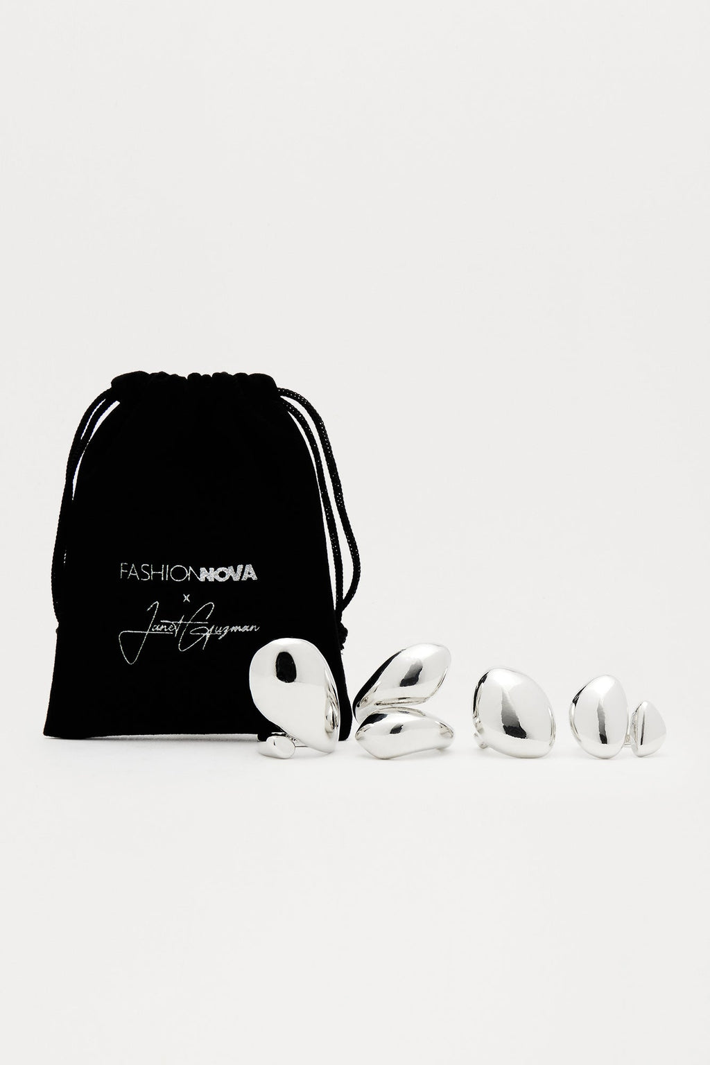 Anastasia 4 Piece Ring Set - Silver