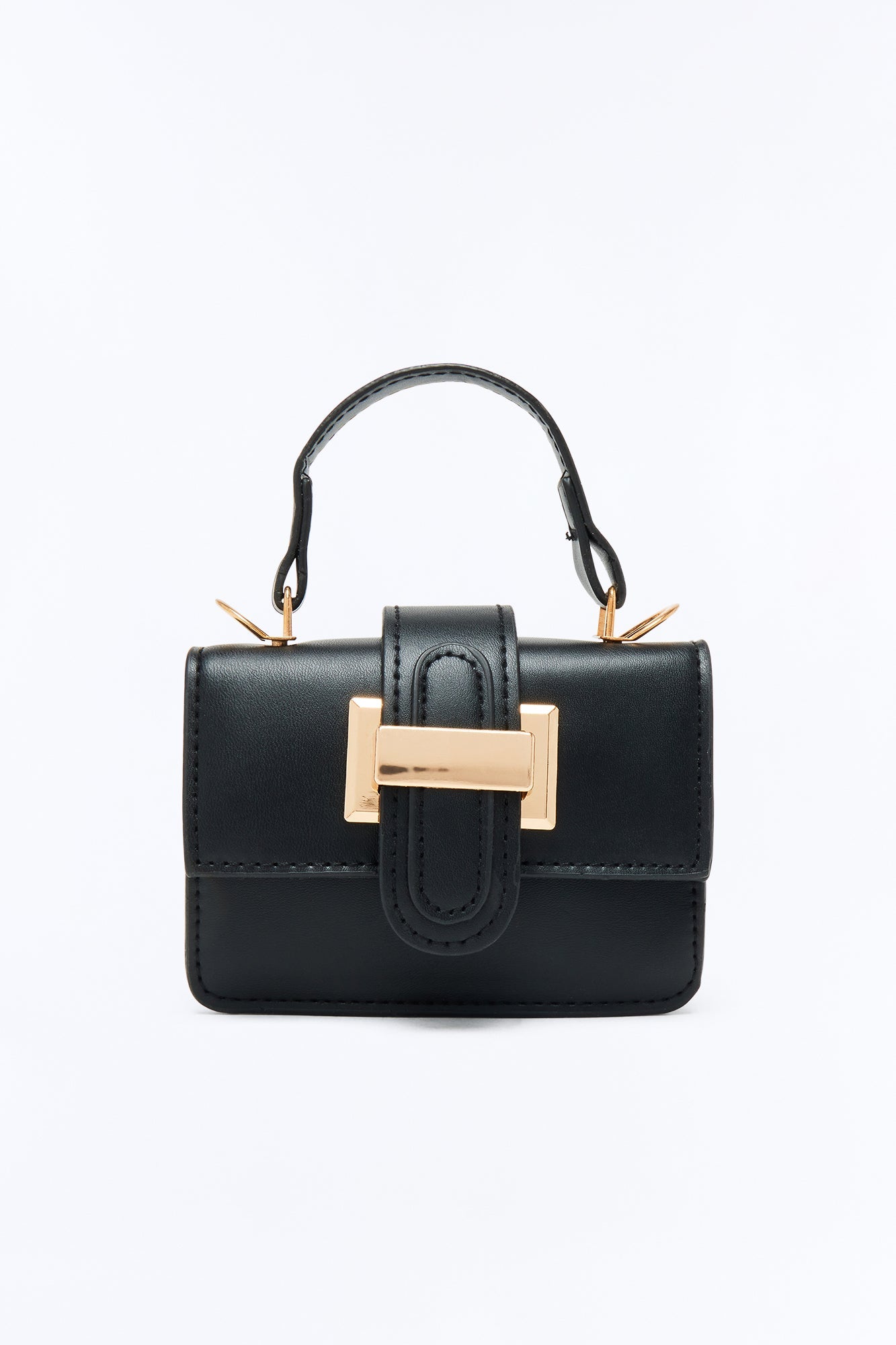 I Mean Business Mini Faux Leather Bag - Black