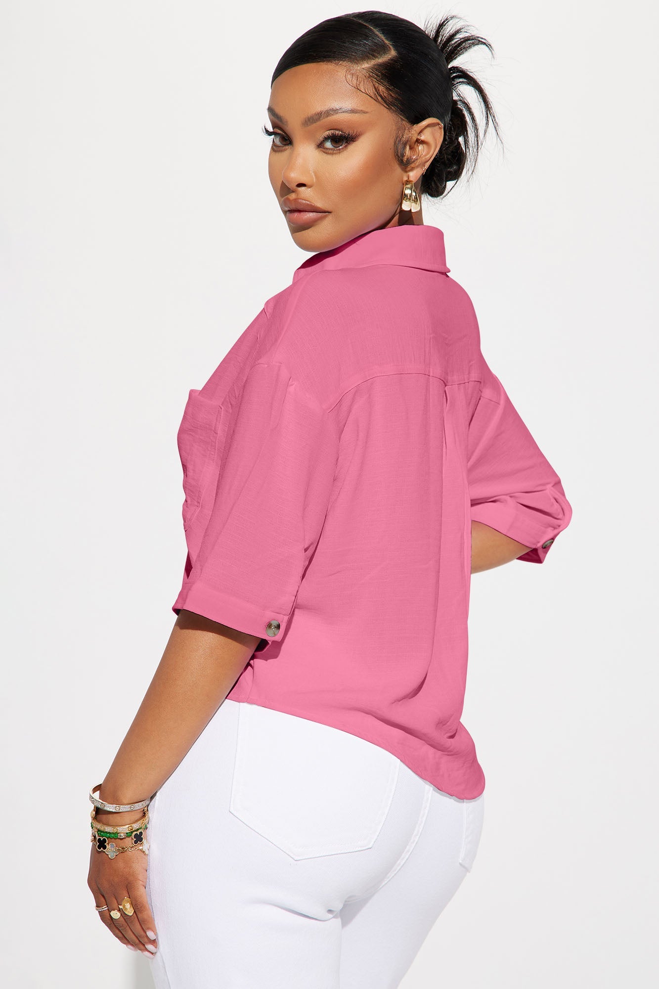 Huttley Linen Shirt - Pink