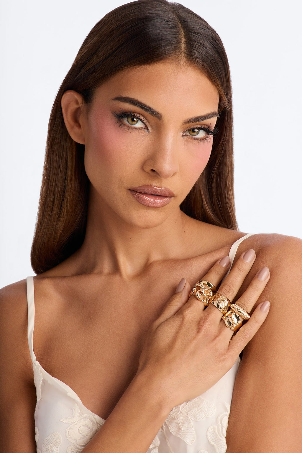 Avoid It Hardware 5 Piece Ring Set - Gold