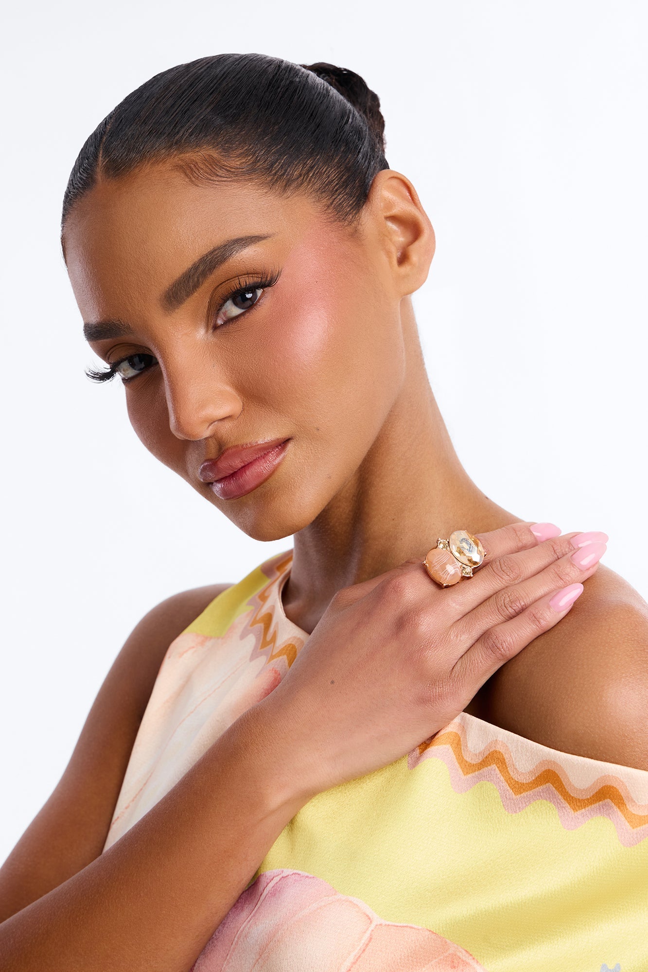Golden Escape Statement Ring - Gold/combo