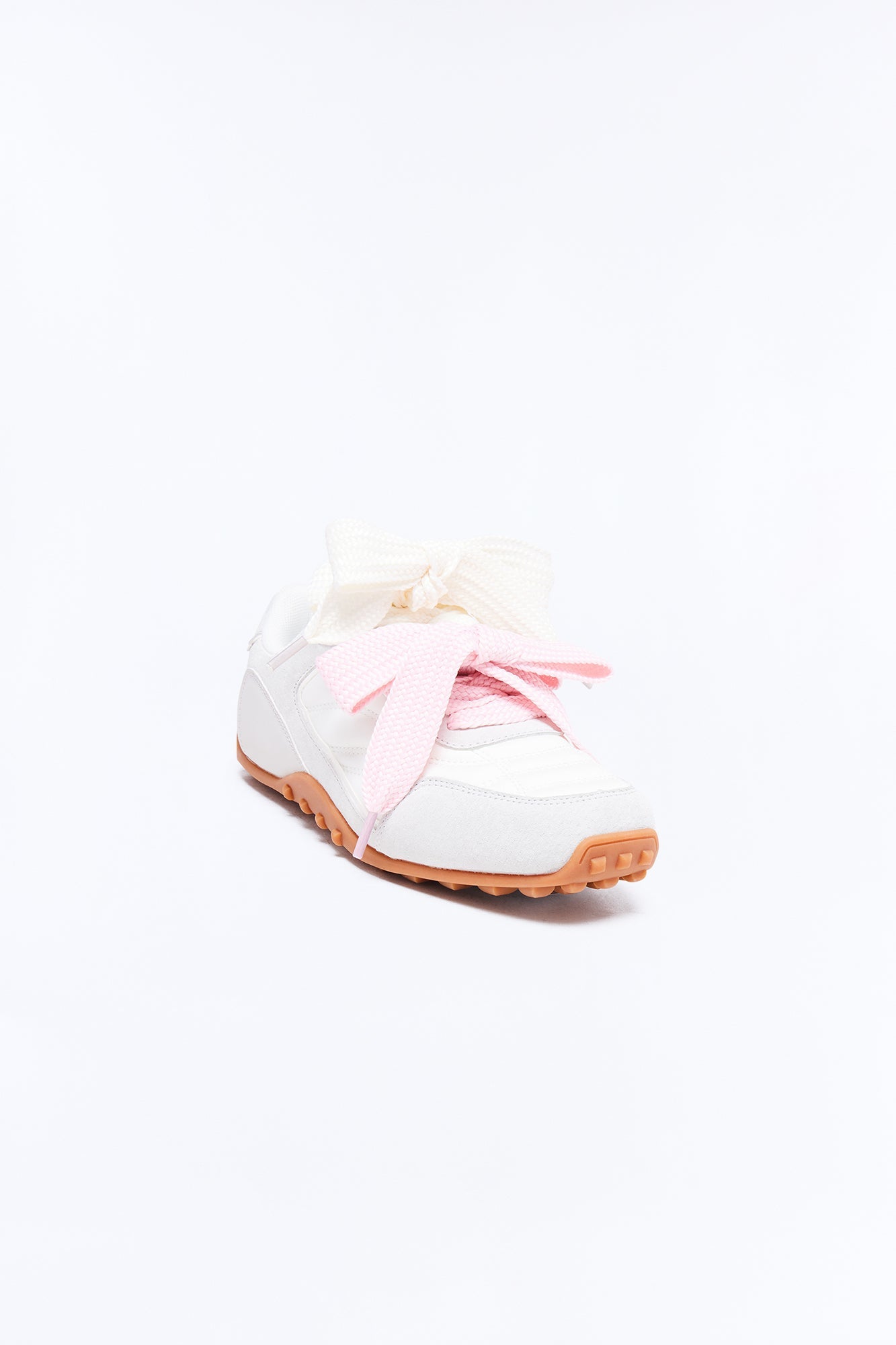 Aria Double Lace Up Sneakers - White