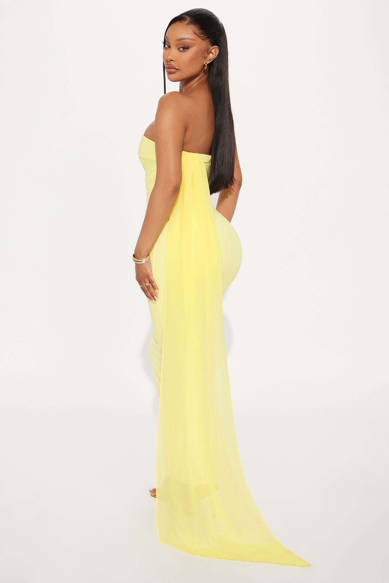 Luna Scarf Wrap Maxi Dress - Butter Yellow
