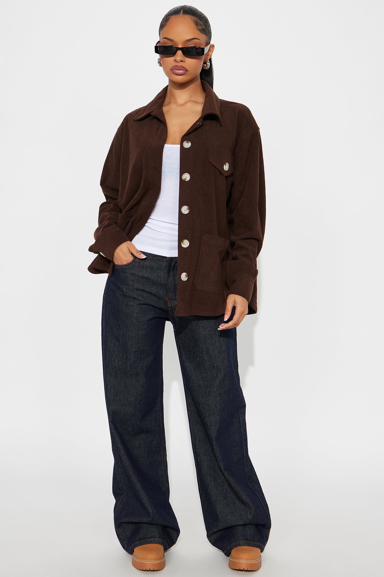 Feel No Ways Corduroy Shirt - Brown