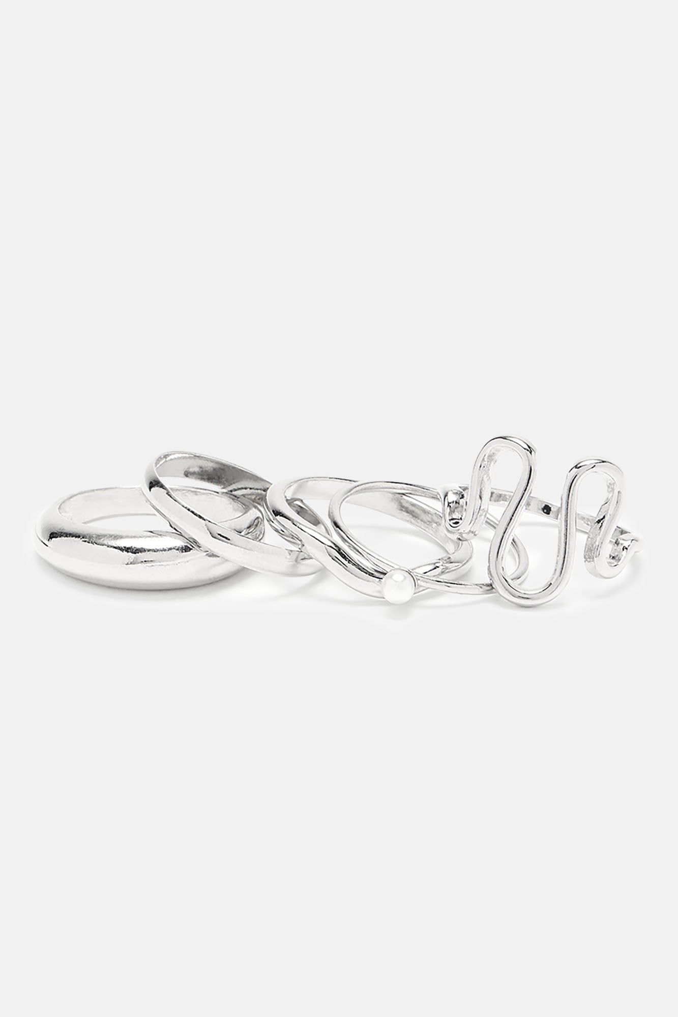 Best To Me 5 Piece Ring Set - Silver