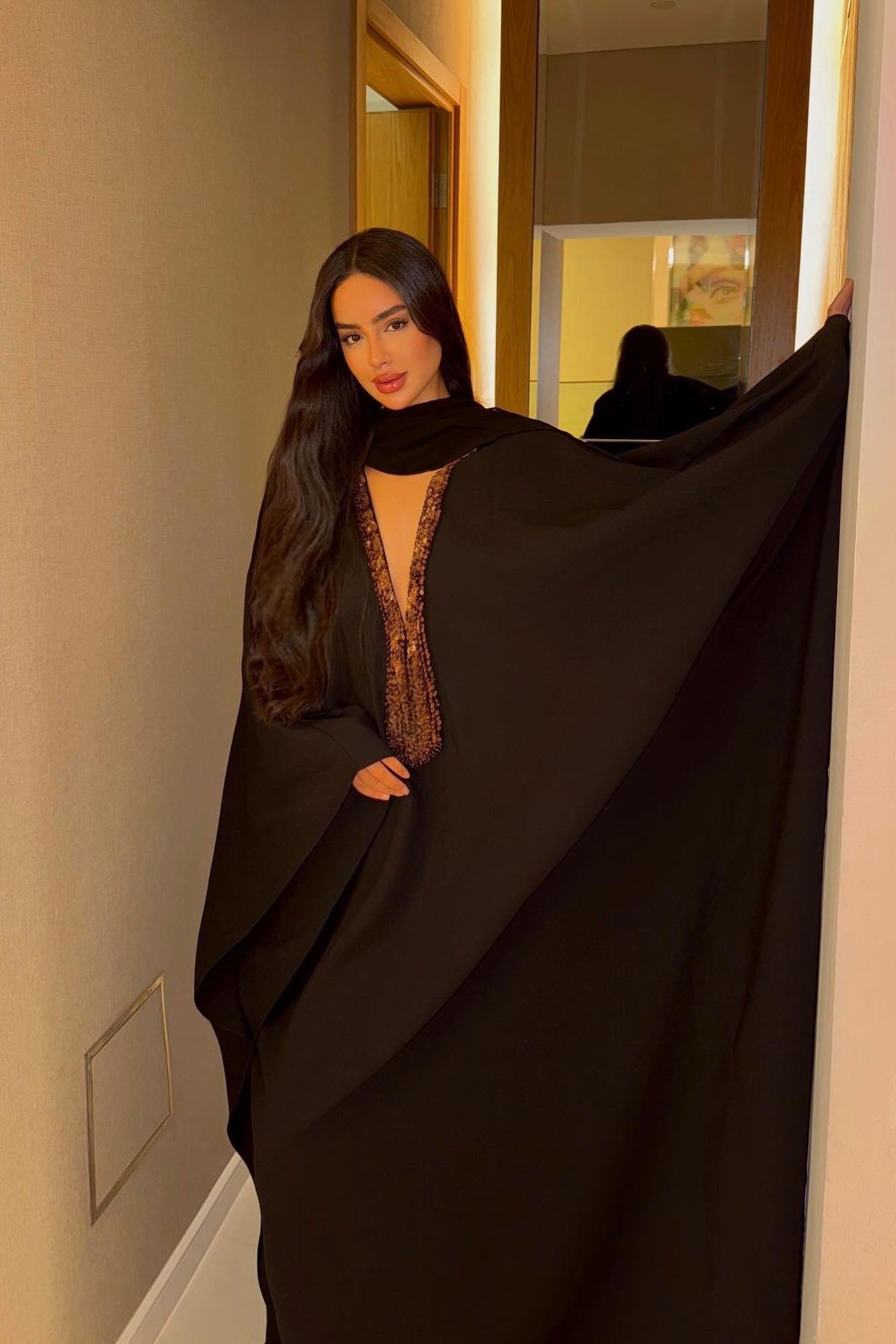 Sierra Kaftan Maxi Dress - Black